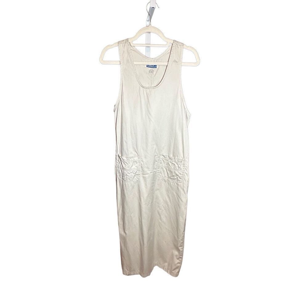 Bryn Connelly women off-white cotton maxi dress sz 6 vintage